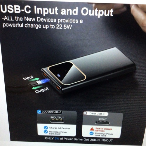 Coucur DY-201 Power Bank | 10,000mAh| Fast Charging Brand New Sealed - 第 11/11 張圖片