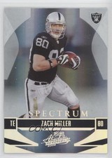 2008 Playoff Absolute Memorabilia Spectrum Silver 66/100 Zach Miller #109 0f8