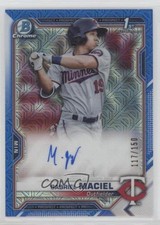 2021 Bowman Chrome Prospect HTA Choice Refractor /150 Gabriel Maciel Auto 10no