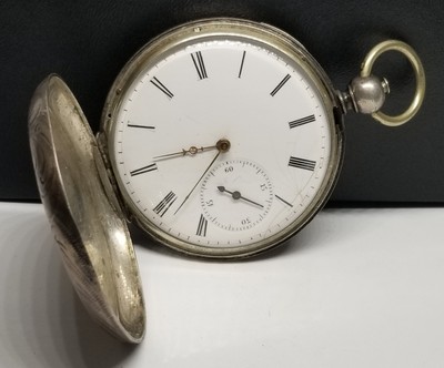 FAPW565 Silver M.J. Tobias London Pocket Watch, Size 48mm, 4 J, Not Working.