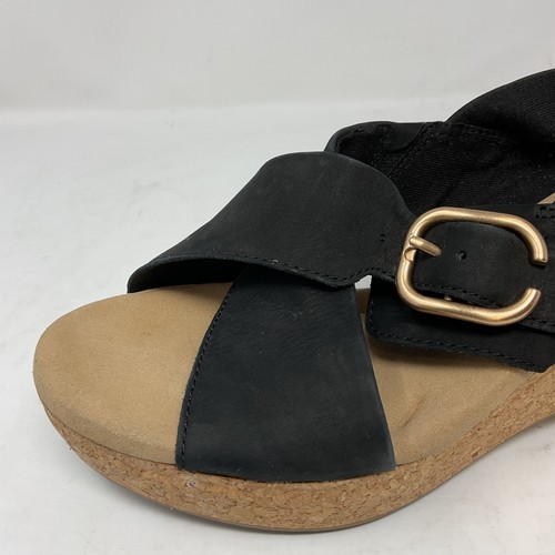 Clarks Collection Leather Wedges Giselle Dove Black Women's 9.5 M - Picture 15 of 19