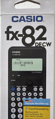 Casio fx-82DECW Wissenschaftlicher Taschenrechner CLASSWIZ QR Code Bruchrechnung