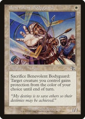 BENEVOLENT BODYGUARD X 4 E/X+ JUDGMENT MAGIC THE GATHERING