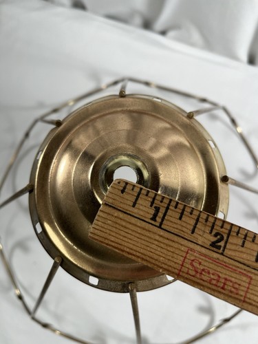 Vintage Metal Lamp Shade Frame Scalloped - Picture 8 of 9