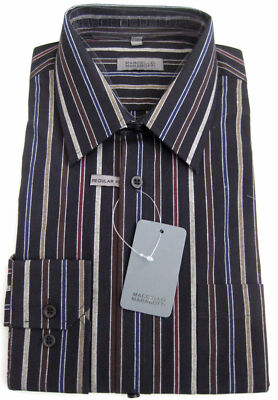 Marcello Marabotti Hemd Streifenhemd Freizeithemd langarm dunkelblau M, 5XL, 6XL