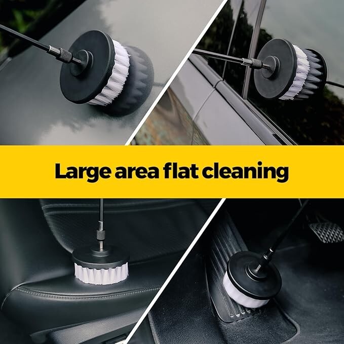 6 Pcs Drill Brush Car Detailing Kit with Extend Attachment Soft Bristle Power US