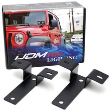 Dual LED Ditch Light Hood Mount Windshield A-Pillar Bracket For Jeep Wrangler JL