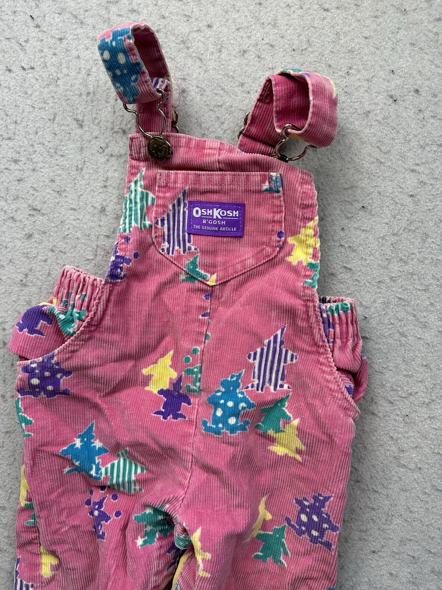 Vintage Oshkosh B Gosh Pink Corduroy Overalls 12 Months 90s | eBay