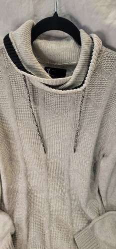 TN Chevron LARGE hellgrauer großer Pullover enge Strickärmel - recycelte Baumwolle - Bild 9 von 15