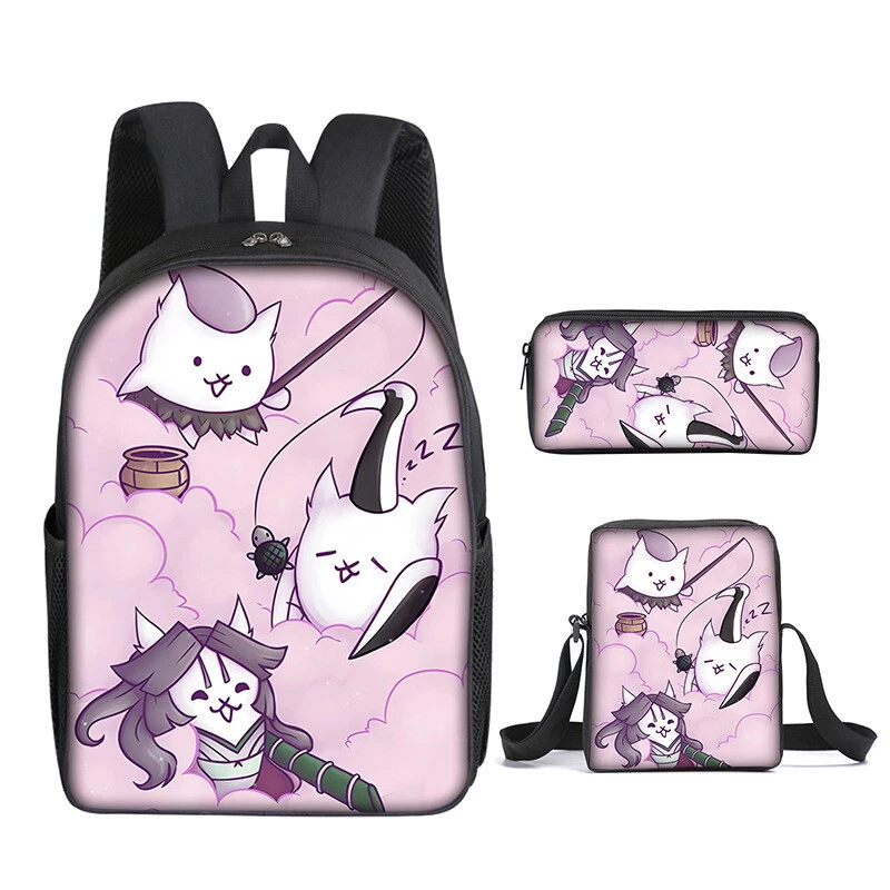 The Battle Cats Cosplay Kids Backpack Set with Pencil Case and Lunch Bag