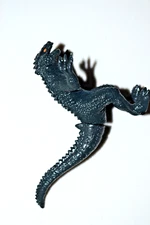 Rare 1998  USA small Godzilla  figure and small attack helicoper