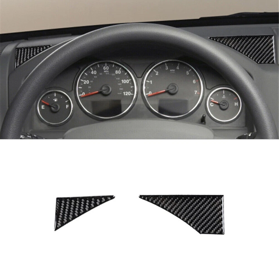 Kit completo de pegatinas de cubierta interior de fibra de carbono de 24 piezas para Jeep Liberty 2008-12 Foto 2 de 4