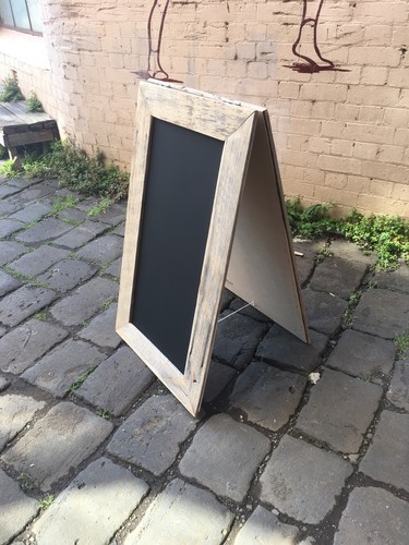 Large Wide A-Frame Chalkboard, Recycled Timber, Rustic Menu Sandwich Blackboard - Picture 3 of 11