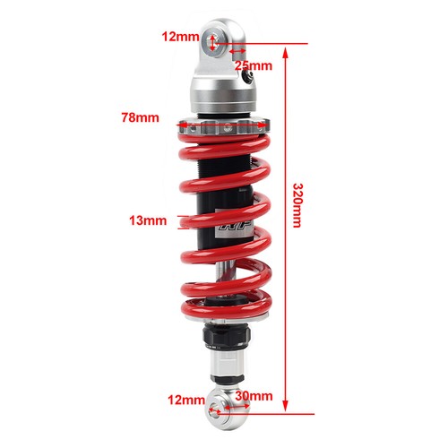 13mm Feder 320mm justierbarer Stoßdämpfer für Honda 30mm Rot - Bild 10 von 10
