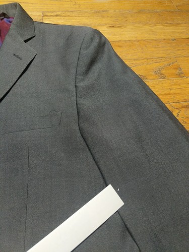 Cappotto sportivo Ermenegildo Zegna 40 grigio lana Italia blazer saks 5362 orlo aderente - Foto 11 di 19