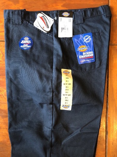 NEW DICKIES GIRLS SCHOOL UNIFORMS CAPRI TAB POCKET SIZE 20 1/2 DARK NAVY - Picture 2 of 7