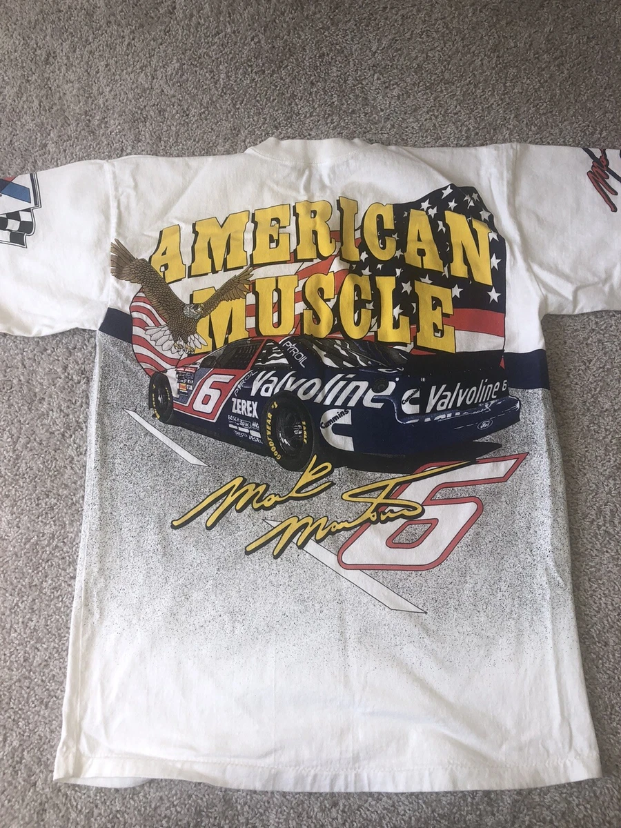 Vintage 90s NASCAR Mark Martin “American Muscle” T Shirt M