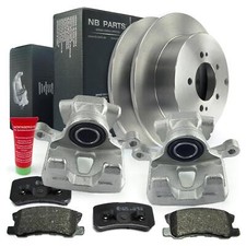 Bremssättel Bremsscheiben Bremsbeläge Satz hinten für Citroen Mitsubishi Peugeot