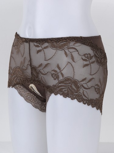 Women Hollow Out Panties Lace Crotchless Underwear Bikini Briefs High Cut Shorts - Bild 34 von 49