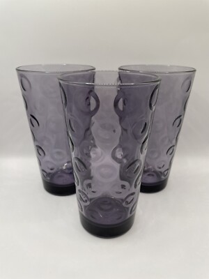 3 Pasabahce Cirque Bubble Ring Tumbler 6'' 12oz Drinking Glasses Amathus