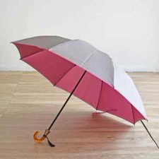 New Rare Masterpiece of Japan Folding Umbrella 55cm 2-Fold Gray  Rose Pink