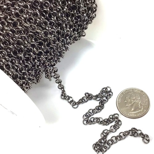 Collar de cadena de eructador encuadernado redondo de metal BlackRolo 3 mm 4 mm 5 mm 6 mm 7 mm - Imagen 8 de 10