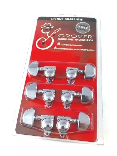 Grover Chrome "Milk Bottle" Rotomatic Tuners for Gibson®/Epiphone® Guitar 102CV