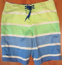 HOLLISTER By A F UNLINED POLYESTER SWIMTRUNKS SWIM SHORTS STRIPE Sz MEDIUM, M