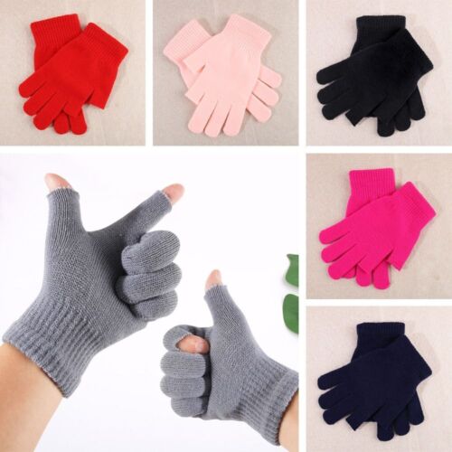 Peluche épaisse femmes gants doigts pleins fourrure mitaines chaudes - Photo 1/15