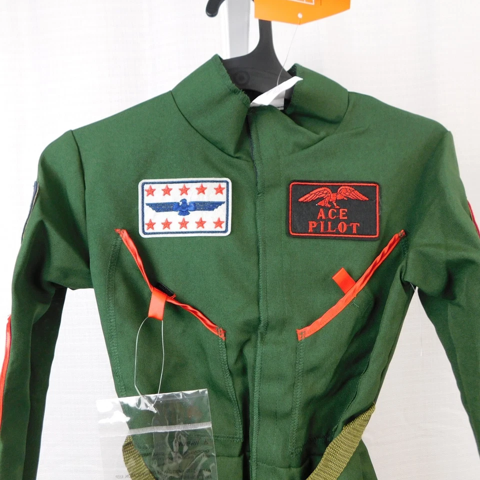 Disfraz de piloto de combate para niños de Halloween mono con etiqueta de perro - 4-7 pequeño #1665 Foto 3 de 4