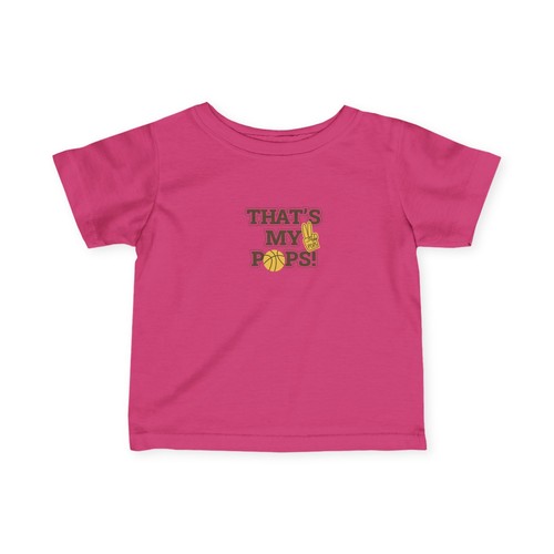 Baby Fine Jersey Tee - "That's My Pops!" Baby Shirt, Gift for Dad - Picture 26 of 31