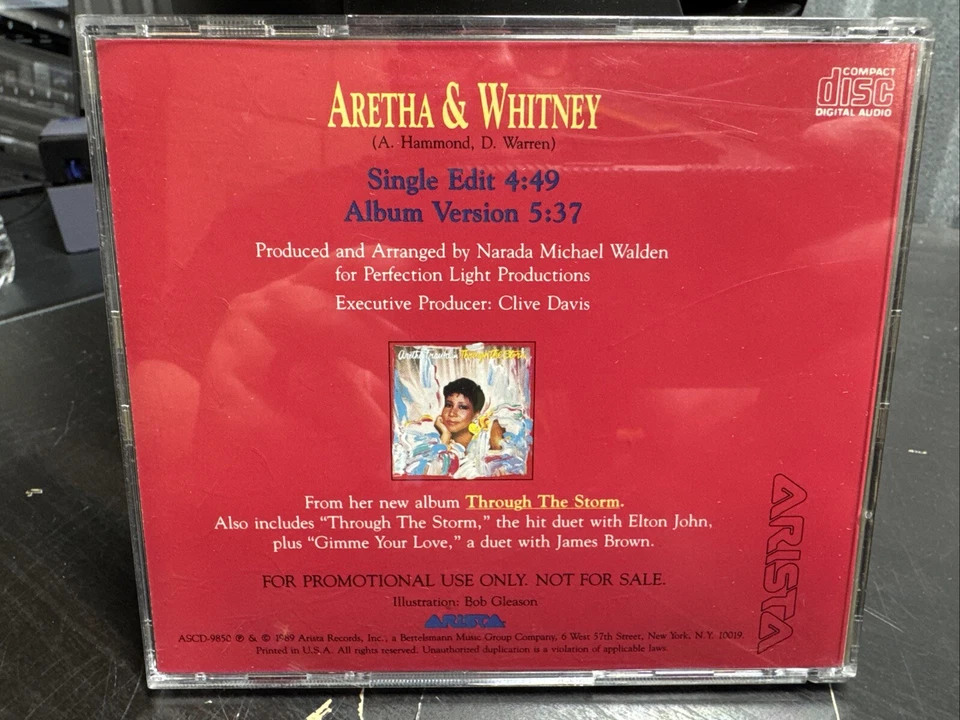 Rare CD Promo 9850 Aretha & Whitney It Isn't, It Wasn't, It Ain't Never Gonna Be - Image 2 of 4