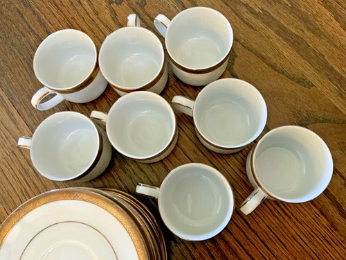 Tea set Breakfast English 16 Coffee cup saucer white gold Demitasse Centurion - Picture 8 of 8