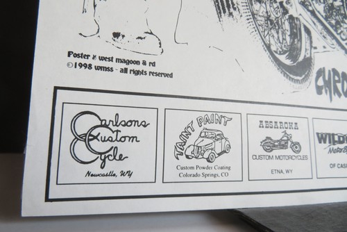 1998 VINTAGE Wyoming Motorcycle Show & Swap® Poster April 4th Casper, WY - Picture 14 of 22