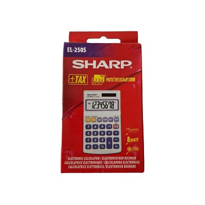 Sharp EL-250S Taschenrechner 8 Stellig Elektronischer Rechner Schule Büro 