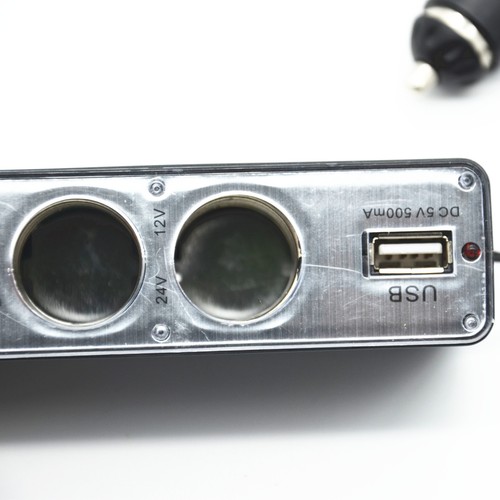  Car USB Charger Interface 3 Holes Black Cigarette Lighter Socket Power Adapter - Bild 5 von 7