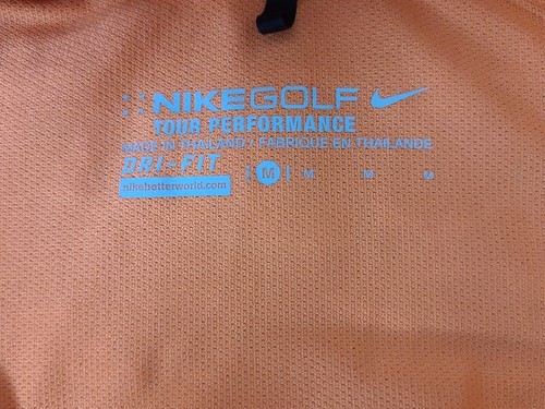Nike Womans Dri-Fit Golf Tour Performance Orange Short Sleeve Polo Size Medium - Picture 8 of 11