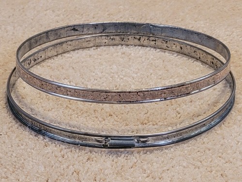 Vintage 7" Metal Round Spring Tension & Cork Lined Embroidery Hoop - Picture 5 of 6