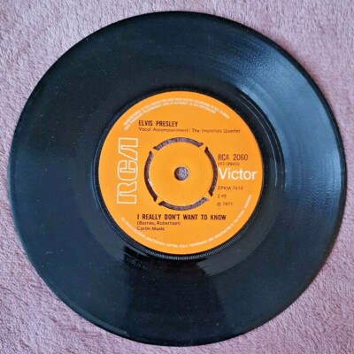 Elvis Presley - There Goes My Everything - I Really Dont Want to Know 7 inch 