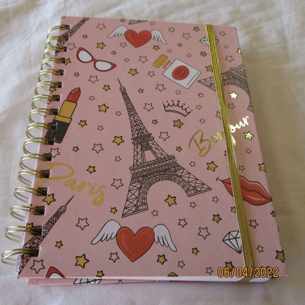 NEW Pink GOLD Diary SUPERB Journal Wonderful NOTEBOOK Eiffel