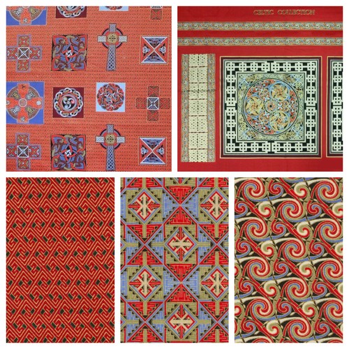 100% Quilting Cotton Celtic Range Fabric Stunning Gold Foil Decoration Cushion - Picture 3 of 22
