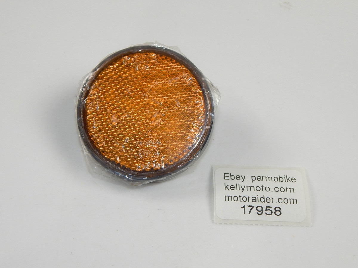②【セット販売】KI-no One off Shade＆Stripe Amber K-LITE BOLT-ON AMBER LIGHTS REFLECTOR OD=59mm STUD=6mm A044466