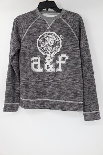 Abercrombie Kids sweatshirt 15/16 CrewNeck Gray Long Sleeve tiger print pullover