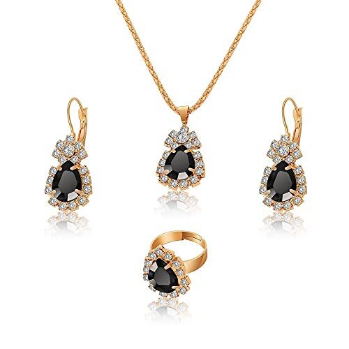 EVER FAITH® Femme Boucle d'Oreille Vintage Spécial Bijoux Parure Moderne Mariage Soirée Pendant Cristal Autrichien Strass Goutte d'Eau Creuse Fond d'Or Multicolore EVER FAITH® Femme Boucle d'Oreille Vintage Spécial Bijoux Parure Moderne Mariage Soirée Pendant Cristal Autrichien Strass Goutte d'Eau Creuse Fond d'Or Multicolore