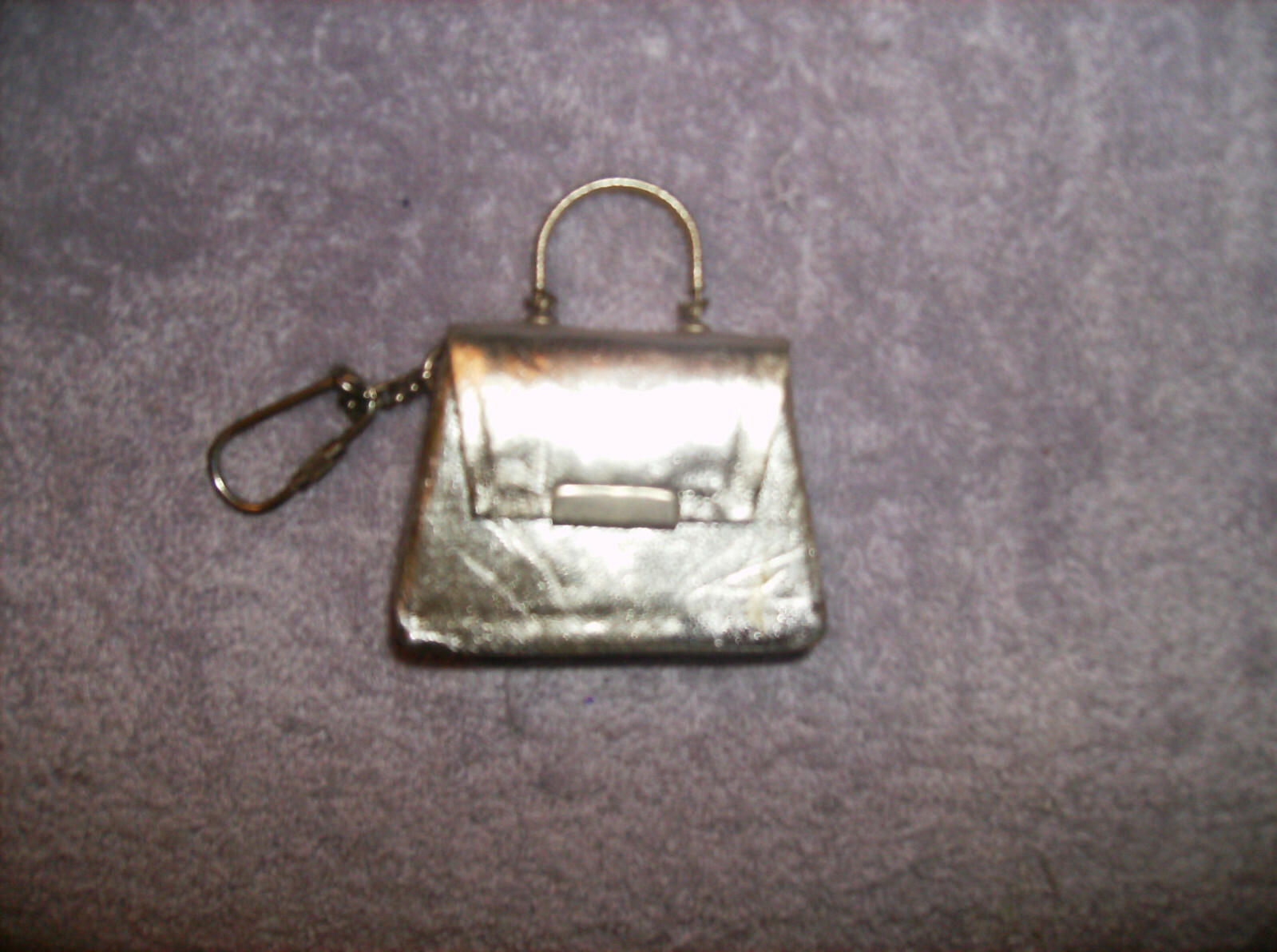 BLACK LEATHER BARRE COIN PURSE KEY RING 4" x 3" ZIP CLOSURE KEY CHAIN NEW IN PKG