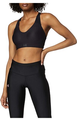 Under Armour Women's Vanish Mid Mesh Sport Bra Black Size  SM U.S.