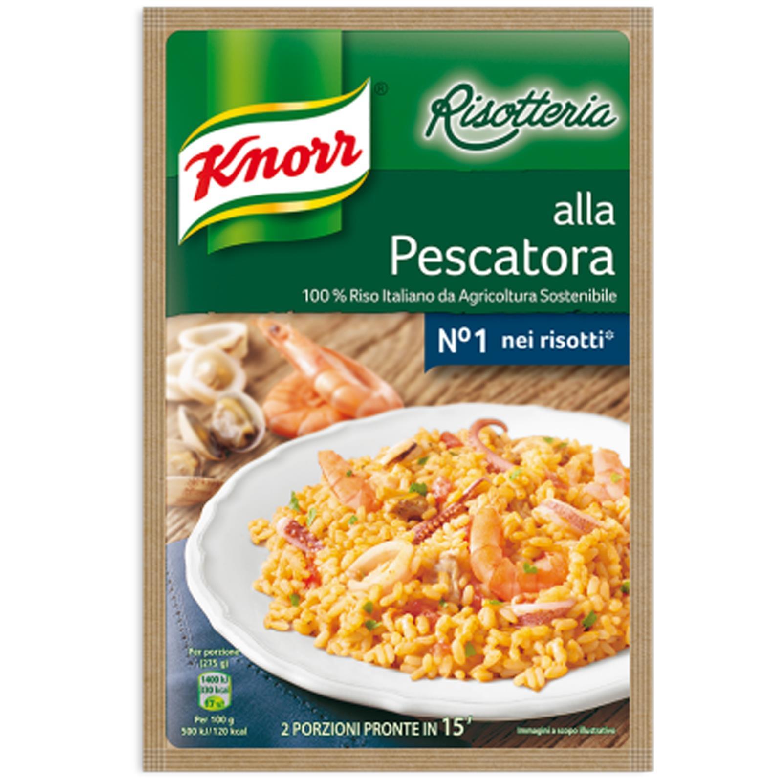 RISOTTI KNORR RISOTTO ALLA PESCATORA 2 PORZIONI 175 GR RISO PREPARATO