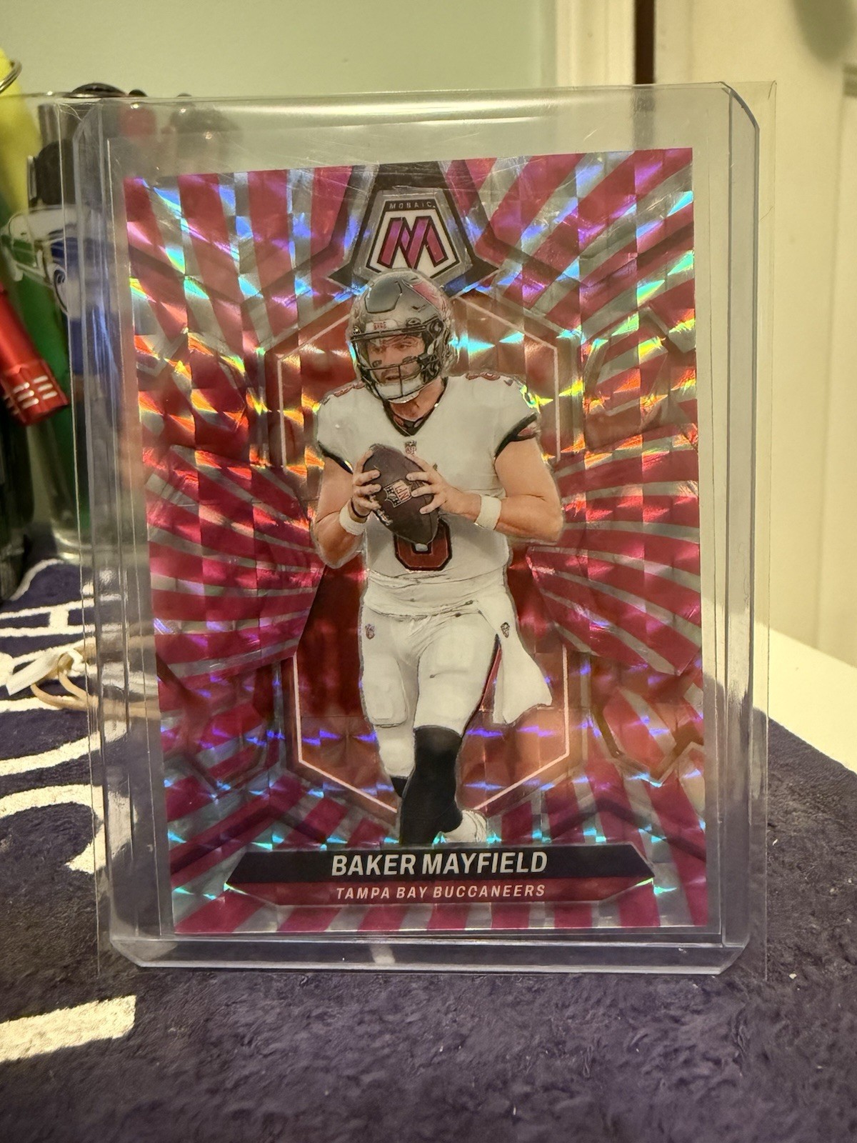 BAKER MAYFIELD 2024 PANINI MOSAIC #204 PINK SWIRL PRIZM 05/13 BUCCANEERS