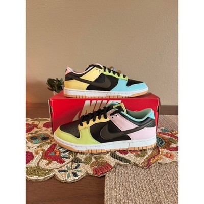 Size 8 - Nike Dunk Low SE Free 99 Black Brown Multicolor Easter White DH0952 001