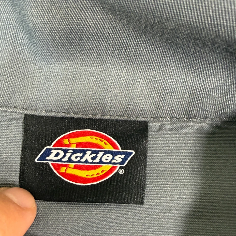 Chaqueta Dickies Para Hombre S/M Gris Lona Utilidad Ropa de Trabajo Tareas Cremallera Peso Pesado Foto 3 de 4